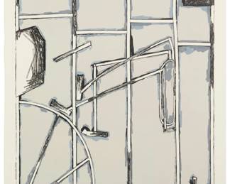 194 Craig Kauffman (1932-2010) Untitled, State III, 1980 Six-color lithograph and screenprint printed in seven runs from five aluminum plates and one screen on off-white Copperplate Deluxe paper A bon à tirer impression (aside from the Cirrus proofs, Artist's proofs, Printer's proofs and the numbered edition of 15) Initialed, dated, and inscribed "BAT" in pencil in the lower margin: CK81; Cirrus Editions, Los Angeles, CA, prntr./pub., with their blindstamp in the lower left margin corner, and their black ink copyright stamp and pencil work number, 299c-CK80 / St.III, on the verso of that same margin corner Image: 39.125" H x 26.75" W; Sheet: 42.25" H x 29.75" W Estimate: $300 - $500
