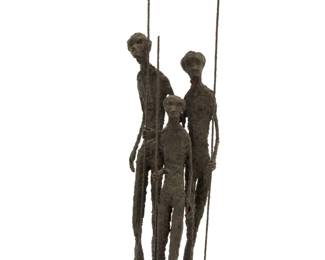 201 Daniel Gluck (20th Century) A patinated bronze figural group, circa 1970s Unmarked 35.625" H x 8.625" W x 10" D Estimate: $1,000 - $1,500