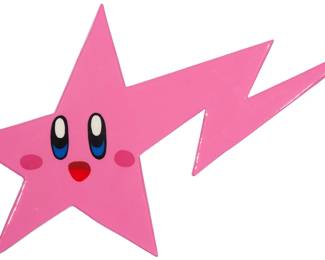 266 Lowkey (21st Century) x KIRBY X BAPESTA LED wall art, 2023 Twice signed and once dated: lowkey Enameled resin and wood with LED strip lighting, electrified 22.25" H x 48" W x 1.75" D Estimate: $500 - $700