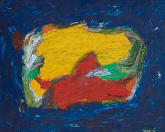 61 George McNeil (1908-1995) Abstract, 1978 Oil on canvas Signed and dated lower right: McNeil '78 22" H x 28" W Estimate: $3,000 - $5,000