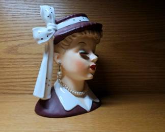 1956 NAPCO Ladies Head VASE C2633A Made in Japan.