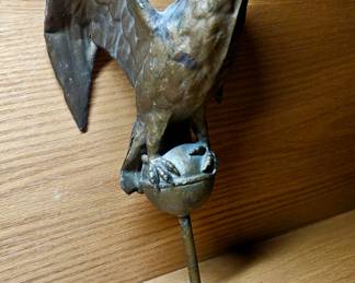 Early 1800s Tin American Eagle Flag Topper