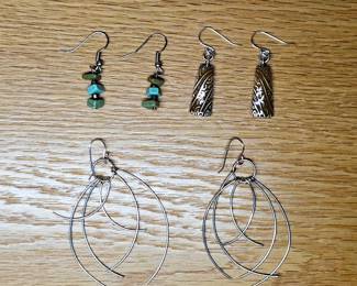 3 pairs of Sterling Earrings