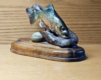 Fish Sculpture by Artist Bissonnette 1993 Signed