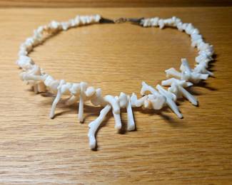 Angel Skin Branch Coral 18" Necklace.