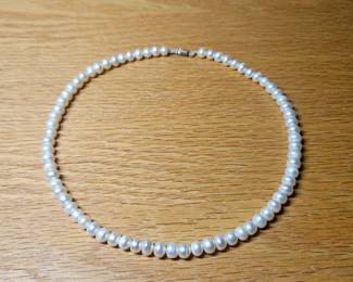  15" inch long Real Pearl Necklace.
