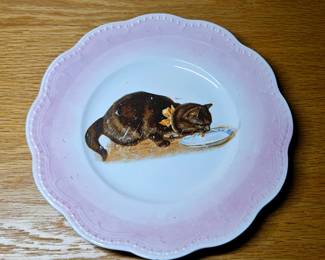 East End Pottery Co. Porcelain Kitty Cat Plate