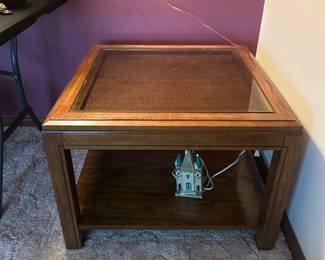 Glass top end table