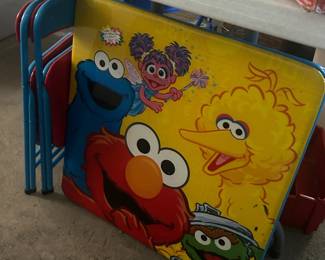 Cute kids Sesame Street table and chairs 