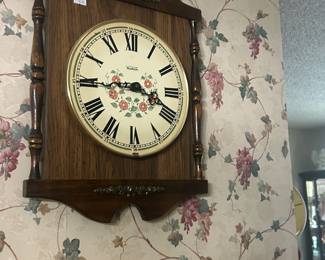 Floral wall clock