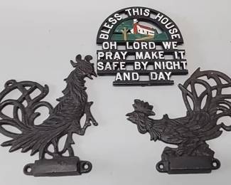 Cast iron wall plaques