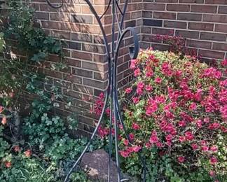 Tall decorative outdoor plant hook