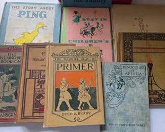 Collection of antique children's reading primers