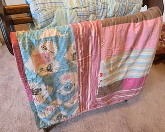 Quilts and quilt stand