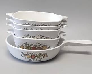 CorningWare skillet and dishes