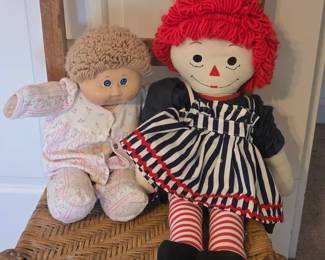 Cabbage Patch and Raggedy Ann dolls