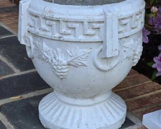 Pair of concrete urn planters