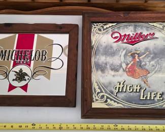 Miller, Michelob beer advertising mirrors