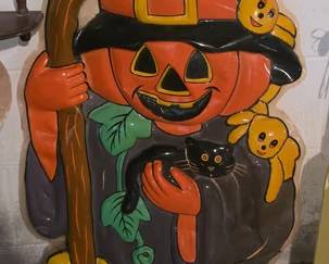 Vintage Halloween wall hanging