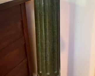Italian 19th C Vert de Patricia Green Marble Pedestal.