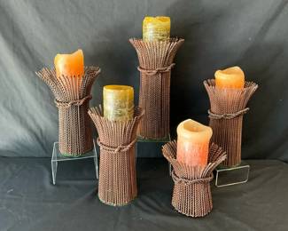 Twisted Metal Rustic Candleholders