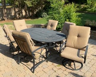 Black Patio Table  Chairs