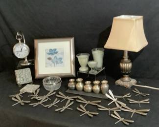 Silver Home Decor With Dragonflies