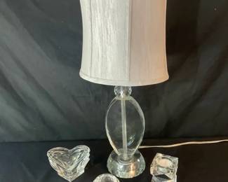 Crystal Lamp And Candle Holders