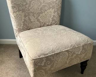 Floral Patterned Armless Chair