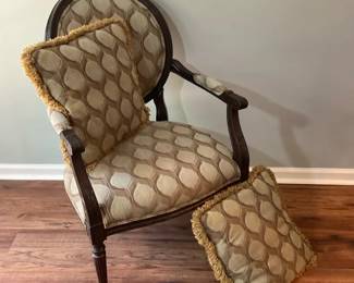 Medallion Back Armchair And Pillows