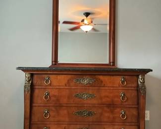 Henredon Empire Style Egyptian Revival Chest Of Drawers