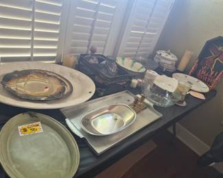 Lizard platter, platters, dishes