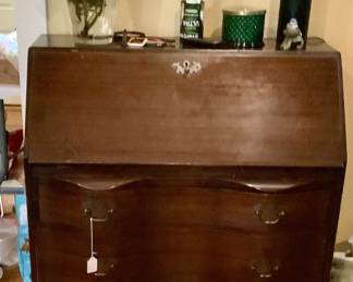 Antique drop front secretary,