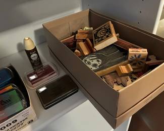 rubber stamps and lots of ink not pictured