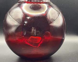 Anchor Hocking Ruby Red Rose Bowl/Vase