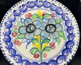 Hand-painted Pottery Plate/wall hanging