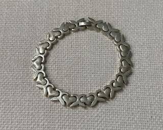 Sterling Silver Heart Bracelet 