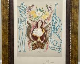Hand Signed and Numbered Salvador Dali Lithograph 
