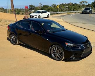 2015 Lexus IS 350.  ~52,000 miles. Zero accidents. F-Sport package, red leather heated/aircon'd seats.  Minor cosmetic scrapes.  Side mirror plastic cracked.  More pics available upon request.