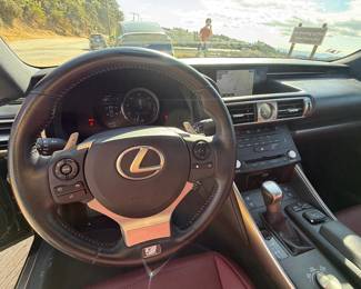 2015 Lexus IS 350.  ~52,000 miles. Zero accidents. F-Sport package, red leather heated/aircon'd seats.  Minor cosmetic scrapes.  Side mirror plastic cracked.  More pics available upon request.