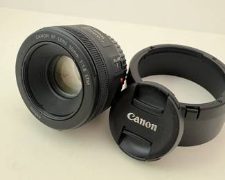 Canon EF Lens 50mm f/1.8 stm with Hood