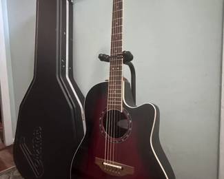 Ovation 1771LX Balladeer with Case, Stand, iDea preamp.  Purchased circa-2009, so it's Connecticut-made.