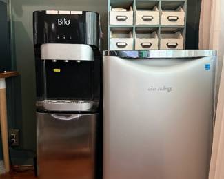 Brio water dispenser and Danby mini-fridge