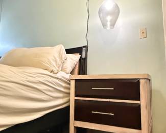 Sidetable and overhead lighting fixture