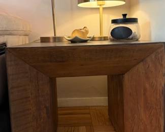 Restoration Hardware Bolinas Metal & Peroba Side Table