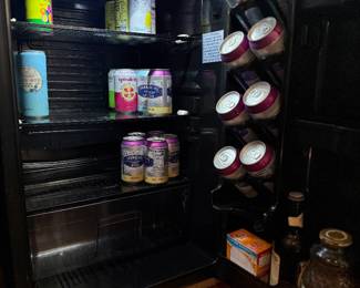 Inside view of the mini fridge.