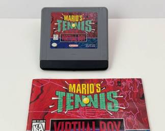 Nintendo Virtual Boy Game: Mario's Tennis - No box included (came with the Virtual Boy system) - Manual included