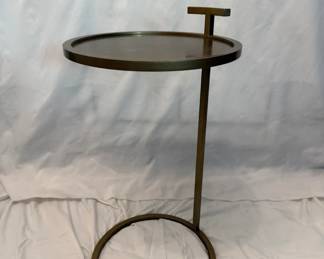 RH Restoration Hardware 1930's Martini Drink Round Side Table Bronze (Couch Table)