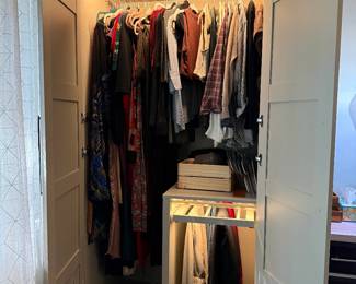 Inside view of the free-standing wardrobe.  LED lighting can be included upon negotiation.