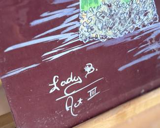 “Lady B”, an original gouache work of art, signed by Garland Riddle circa 1978. Measures, 22” H x 14” W.